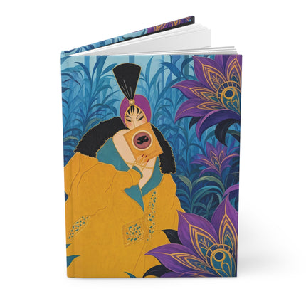 🎭💜 The Enchanted Peacock Fan Hardcover Journal – Art Deco Oriental Elegance