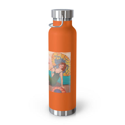 Mermaid with Parasol and Cupid by George Barbier Copper Vacuum Insulated Bottle, 22oz