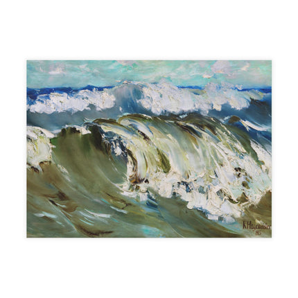 The Wave by Karl Hagemeister Postcards (envelopes included) - Bundles of 10, 30, 50 Pieces