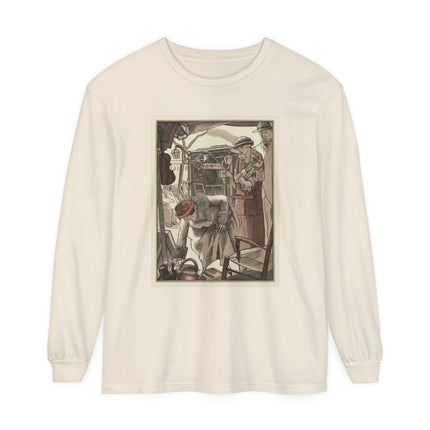 Bric-A-Brac by Fernand Siméon Garment-dyed Long Sleeve T-Shirt