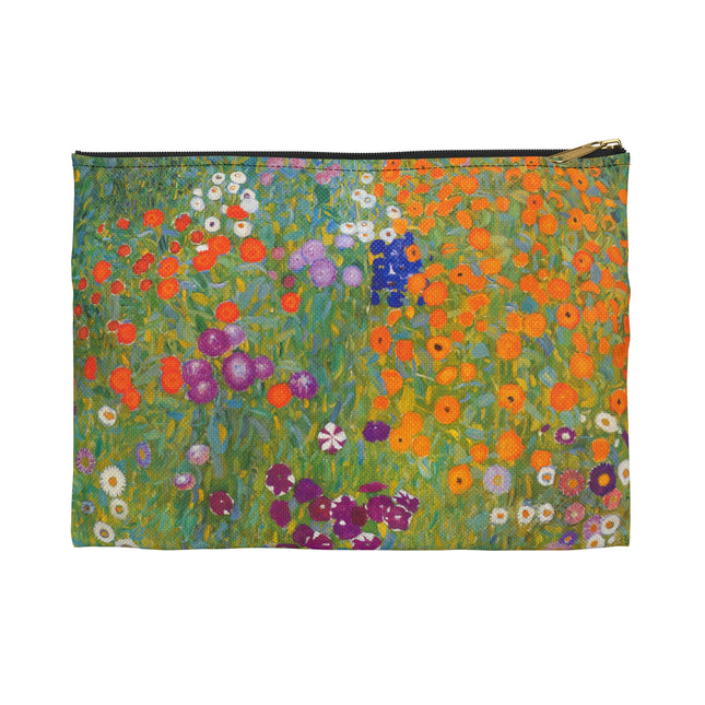 Cottage Garden Accessory Pouch – Gustav Klimt Floral Art Bag