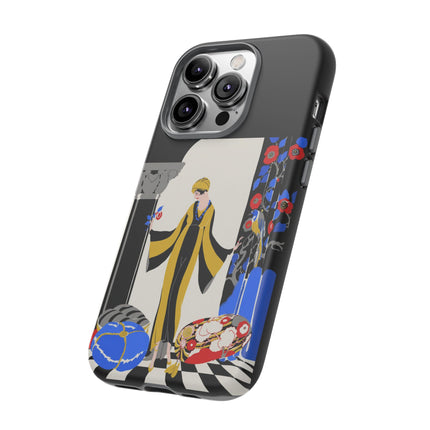 Art Deco Flapper in Yellow Robe Phone Case – Elegant Glamour & Exotic Charm