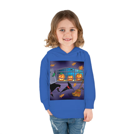 Whimsical Halloween Mischief Toddler Pullover Fleece Hoodie