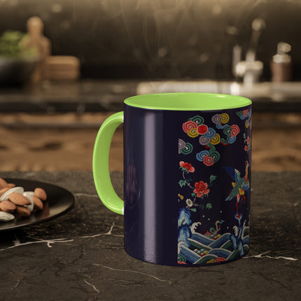 Rank Badge with Mandarin Duck Colorful Mugs, 11oz