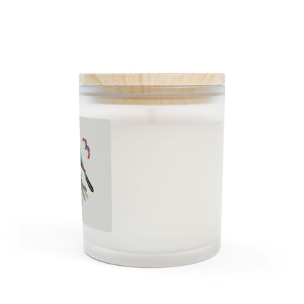 Bluebird & Butterfly Frosted Glass Candle
