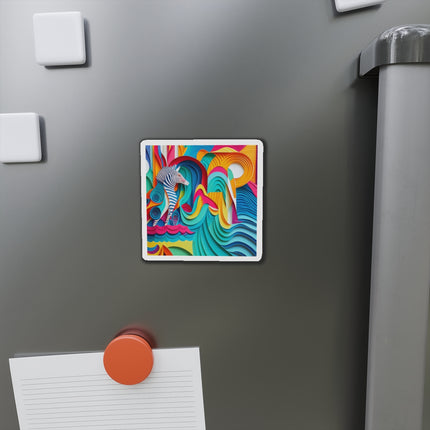Surfing Zebra Die-Cut Magnets (5 Sizes)