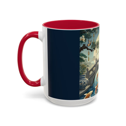 Moonlit Bridge Gentleman Colorful Mug – Imperial Serenity & Moonlit Harmony