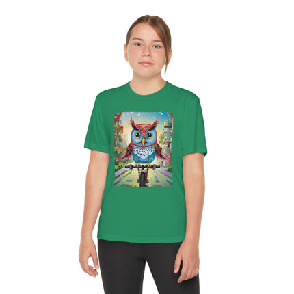 Cycling Owl Youth Competitor Tee – Urban Adventure & Playful Energy