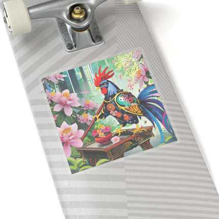 Cyberpunk Rooster Kiss-Cut Stickers (4 Sizes)
