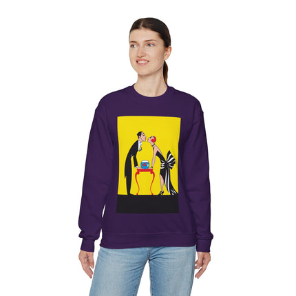 A Moment of Elegance: A Passionate Embrace Amidst Golden Splendor Heavy Blend™ Crewneck Sweatshirt
