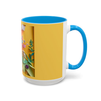 Origami Bicycle Colorful Mugs (11oz, 15oz)