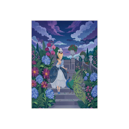 🦚🌸 The Peacock Garden Terrace Ceramic Tile – Art Deco Floral Elegance