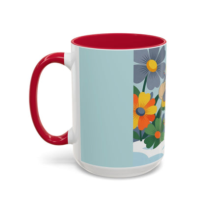 ❄️🌼 The Winter Flower Wanderer Colorful Mug – Colorful Art Deco Snow Fantasy
