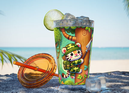 Stealthy Stripes Sunsplash Tumbler with Straw, 16oz