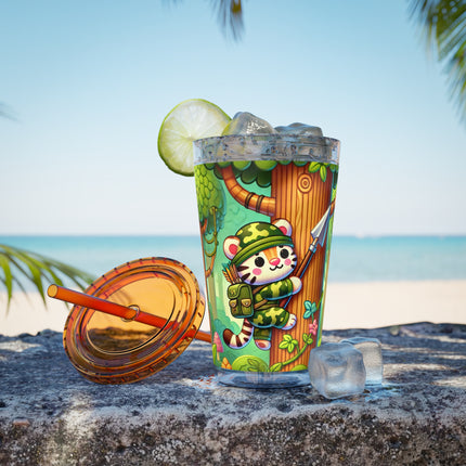 Stealthy Stripes Sunsplash Tumbler with Straw, 16oz