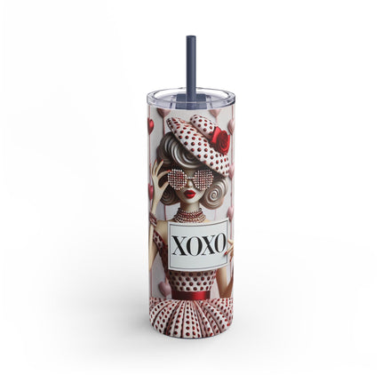 Fashionably Yours, XOXO Skinny Matte Tumbler, 20oz