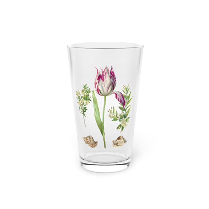 Tulip, Branches of Myrtle and Shells Glass, 16oz