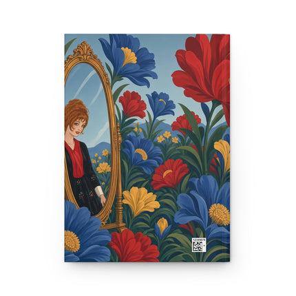 ✂️🌺 The Lady Of The Enchanted Garden Hairdresser Hardcover Journal – Art Deco Floral Salon Whimsy
