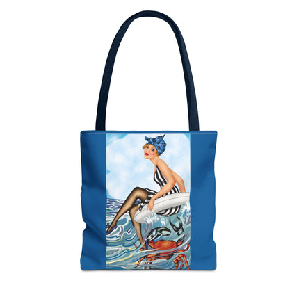Playful Waves and Fashion Follies Tote Bag (AOP)