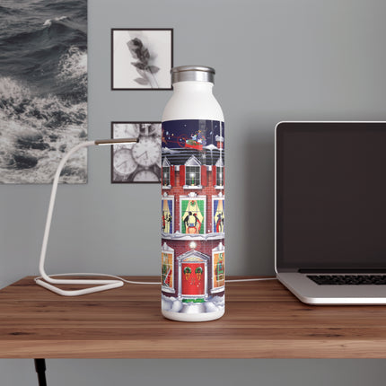 A Christmas Eve Celebration Slim Water Bottle