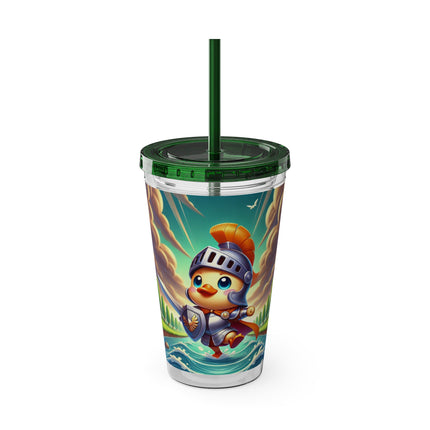 Valiant Duck Sunsplash Tumbler with Straw, 16oz