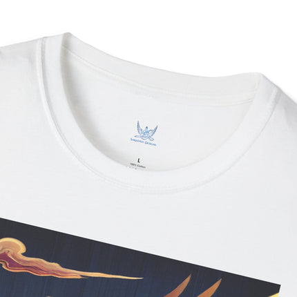 Flame-Winged Horse at Sunset Softstyle T-Shirt