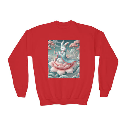 Lotus Garden Melody Youth Crewneck Sweatshirt – Serenity, Harmony & Dreamlike Beauty