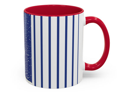 Snowman in Falling Snow Colorful Mugs (11oz, 15oz)