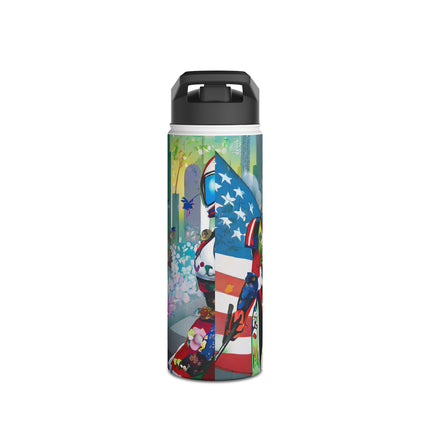 Fashion Cyberpunk CIA Robots Stainless Steel Water Bottle