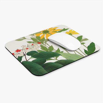 Clerodendrum & Rudbeckia by Tanigami Kônan Mouse Pad, Rectangle