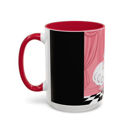 The Ladies Behind The Velvet Curtain Colorful Mugs – Art Deco Theatrical Elegance