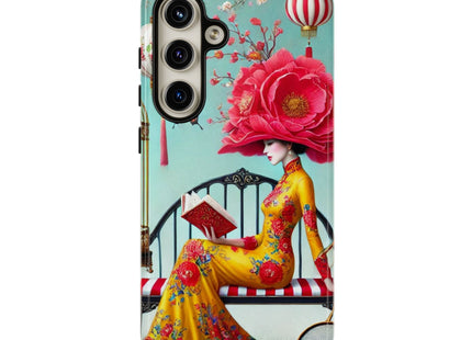 Reading In A Painted Garden Phone Cases