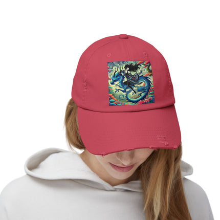 Mystic Guardian of the Sky Unisex Distressed Cap