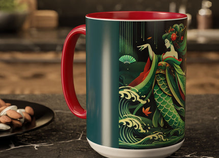 Mermaid Queen Rising from the Deep Colorful Mugs (11oz, 15oz)