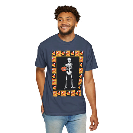 Candy Corn Skeleton Unisex Garment-Dyed T-shirt