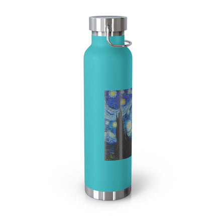 The Starry Night by Vincent Van Gogh Copper Vacuum Insulated Bottle, 22oz