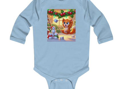 Naughty or Nice Kitten Christmas Infant Long Sleeve Bodysuit