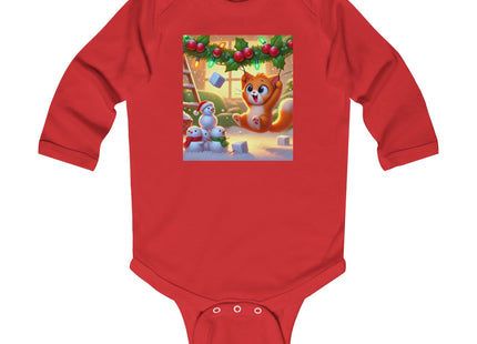 Naughty or Nice Kitten Christmas Infant Long Sleeve Bodysuit