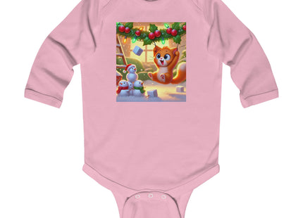 Naughty or Nice Kitten Christmas Infant Long Sleeve Bodysuit