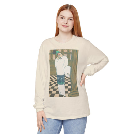 Les Hermines by Georges Lepape Garment-dyed Long Sleeve T-Shirt