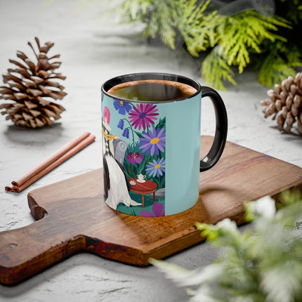 The Lady Of The Garden Tea Colorful Mugs – Art Deco Floral Elegance