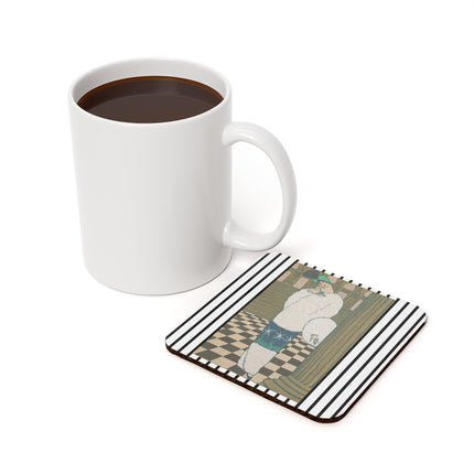 Les Hermines by Georges Lepape Cork Back Coaster