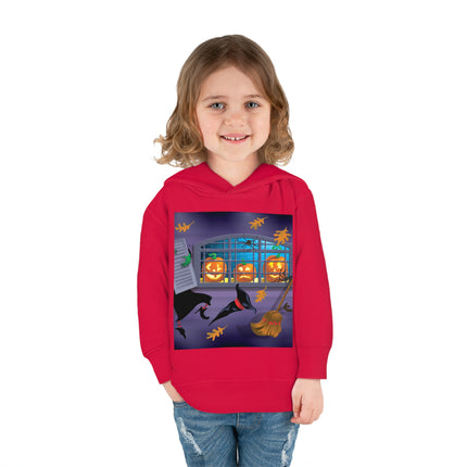 Whimsical Halloween Mischief Toddler Pullover Fleece Hoodie