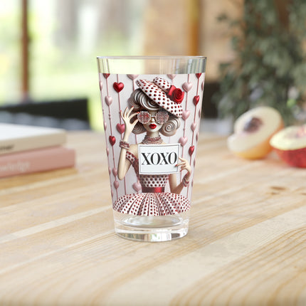 Fashionably Yours, XOXO Glass, 16oz