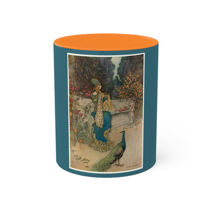 Preziosa in the Garden by Warwick Goble Colorful Mugs, 11oz