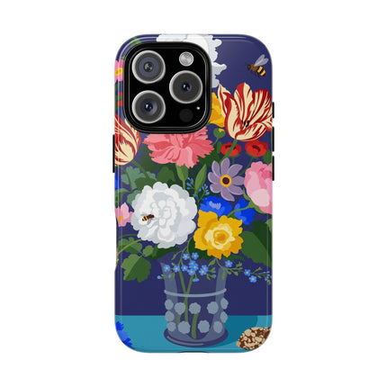 Midnight Floral Bouquet Phone Case – Vibrant Blooms & Enchanted Garden