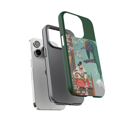 Peacock Garden Phone Case – Japanese Elegance & Timeless Beauty