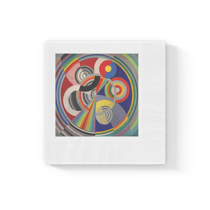 Rythme No. 1 by Robert Delaunay White Coined Napkins