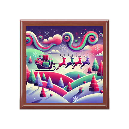 Festive Reindeer Flight Jewelry Box