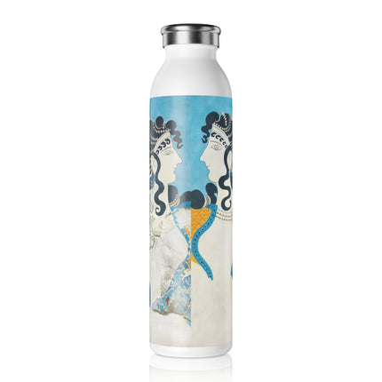 Reproduction of Ladies in Blue by Emile Gilliéron Slim Water Bottle